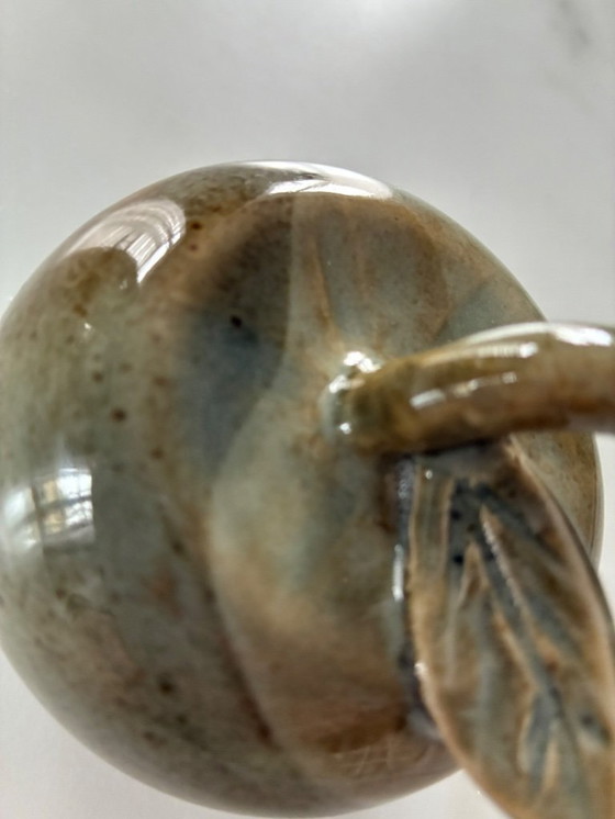 Image 1 of Small glazed ceramic apple