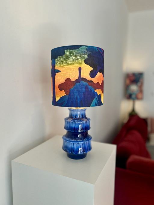 Space Age vase lamp made from Scheurich pagoda vase