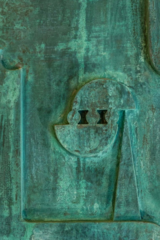 Image 1 of Victory of Segonzac. Carved and coppered triptych panel. Contemporary