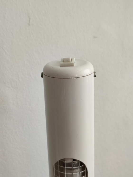 Image 1 of Lampadaire à tubes fluorescents blanc crème années 80