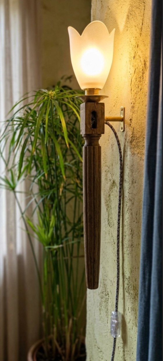 Image 1 of Table lamp or torch-style wall sconce