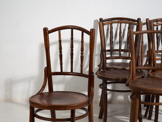 Sedie antiche stile caffè parigino (c.1920). Set di 6 pezzi #3 – Sedie da pranzo, Wood (photo 12 of 40)