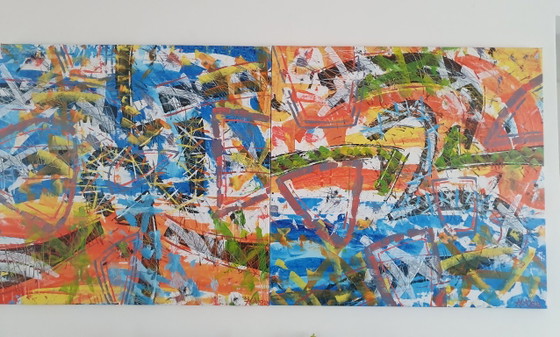 2 Panel by Angelo Calabria – Paintings & Drawings, Canvas (photo 8 of 9)