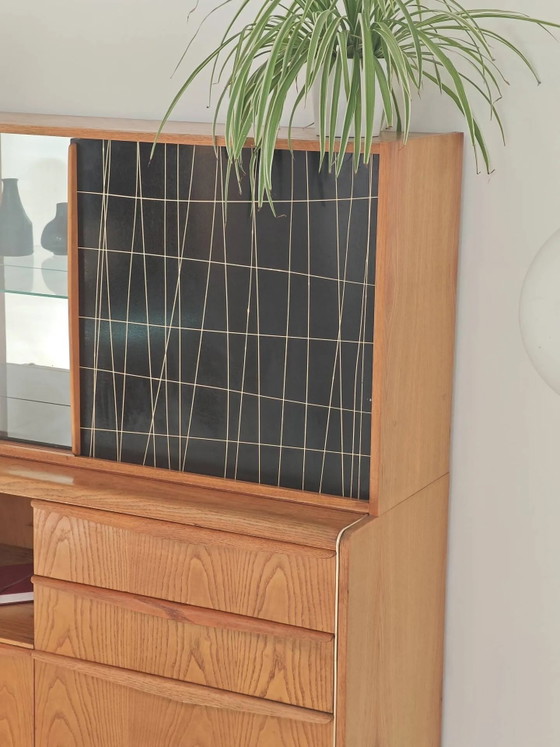 High buffet / Sideboard U 372 / 386 by B Landsman and H Nepozytek 60 – Jitona, Display cabinets, Wood, Glass (photo 6 of 40)