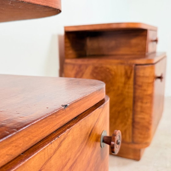 Image 1 of Set of Art Deco bedside tables with Bakelite handles