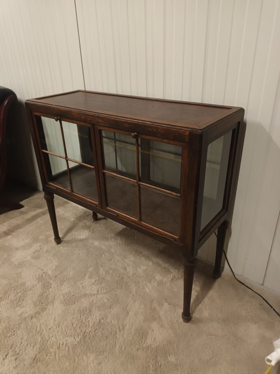 Vitrine/meuble à thé antique, Bois, Verre, Marron (photo 3 sur 15)