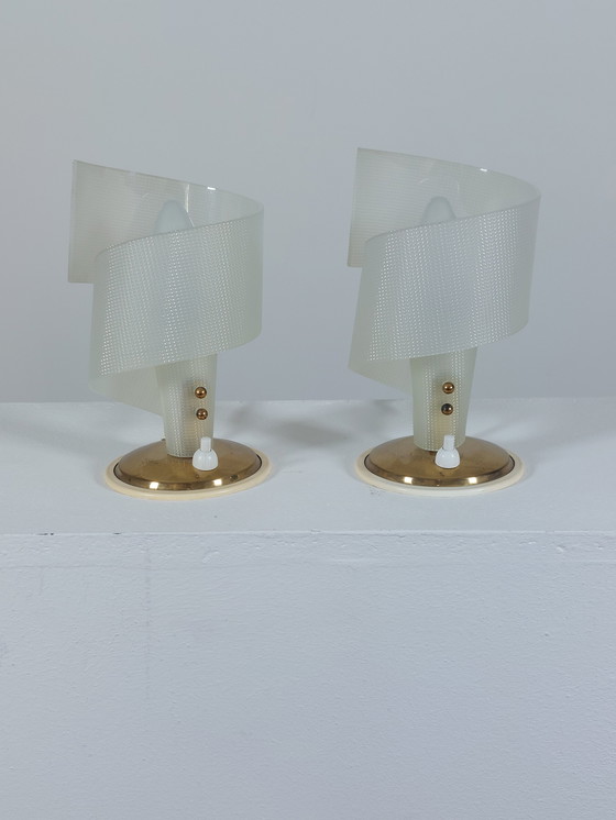 Image 1 of 2 x Vintage Mid Century bedlampje Geru