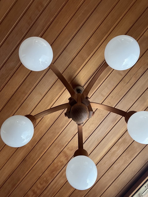 Ceiling light Domus wood 1970s