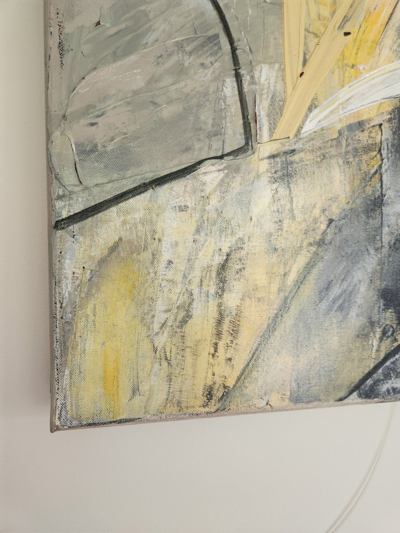 Image 1 of A beautiful, large abstract artwork by the artist Mia Vaenen, dated 2012.