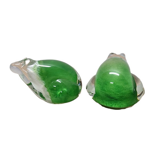 Image 1 of Set of Crystal Frogs From Pfeiffer, 1990s