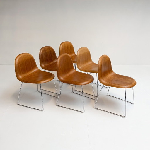 Set of 6 Gubi 3D Danish design chairs by Komplot Design, 2003
