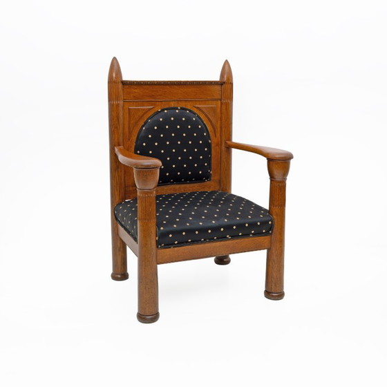 Image 1 of Eikenhouten art deco fauteuils in Amsterdamse stijl uit de jaren 1920