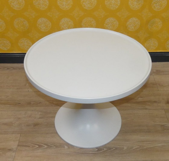 Image 1 of Table tulipe années 60-70, table club, table basse, 64/50 cm, table d'appoint, base tulipe, blanc, rétro, vintage, Häfele