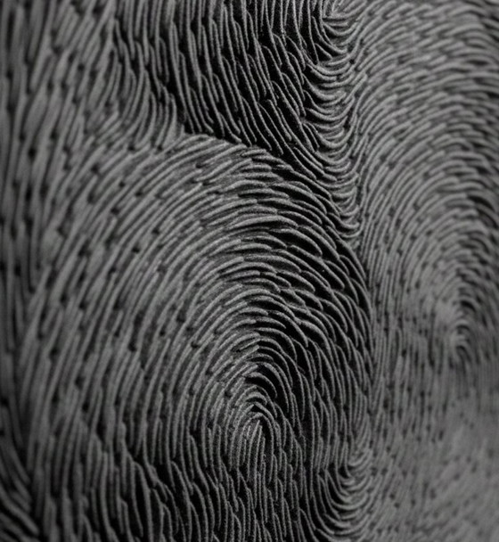 Image 1 of Grote handgemaakte wandsculptuur - Organische, moderne, ronde, 3D-decoratie van klei, biomorfische sculptuur, kleuren naar keuze