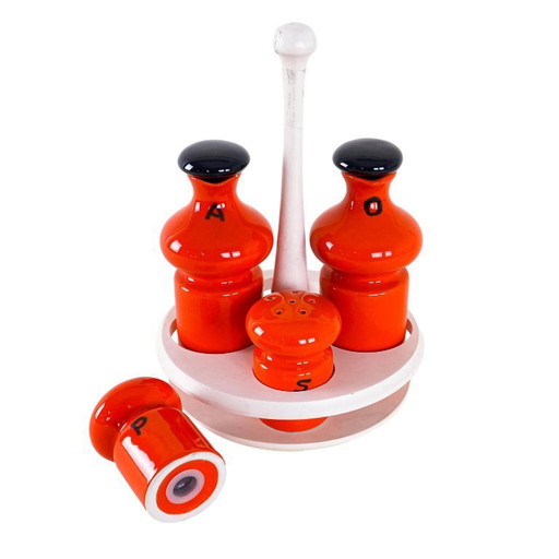 Ceramic spice set, Italian design, 1960s, made in Italy