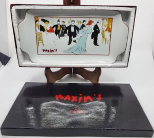  Vide-Poche Maxims De Paris Art Nouveau keramiek, Frankrijk, jaren 1980