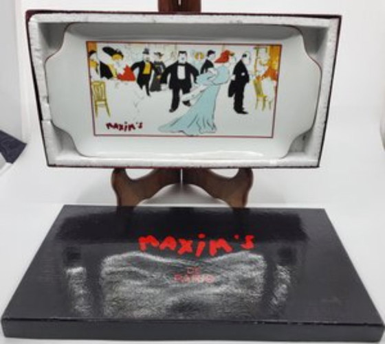 Image 1 of  Vide-Poche Maxims De Paris Ceramic Art Nouveau, France, 1980s