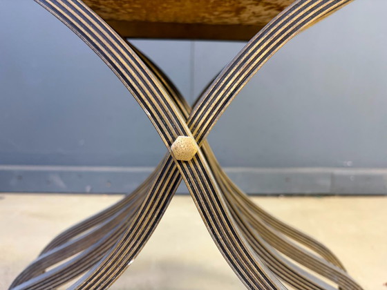 Silla Dante de estilo renacentista, década de 1960. – Sillas y sillones, Metal, Textile (photo 12 of 13)