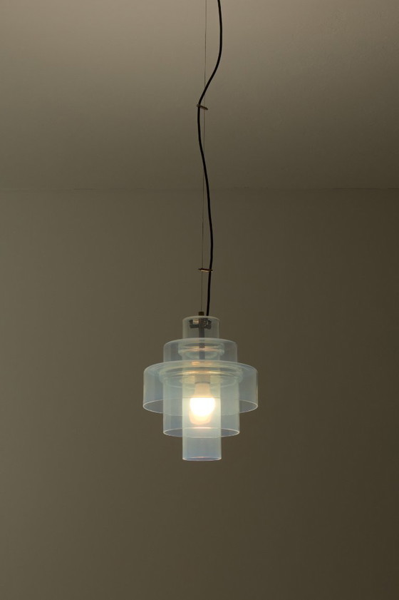Lampada a Sospensione LS-120 3 Livelli - Anni '70 - Carlo Nason, Mazzega, Lampade a sospensione, Metallo (foto 11 di 14)