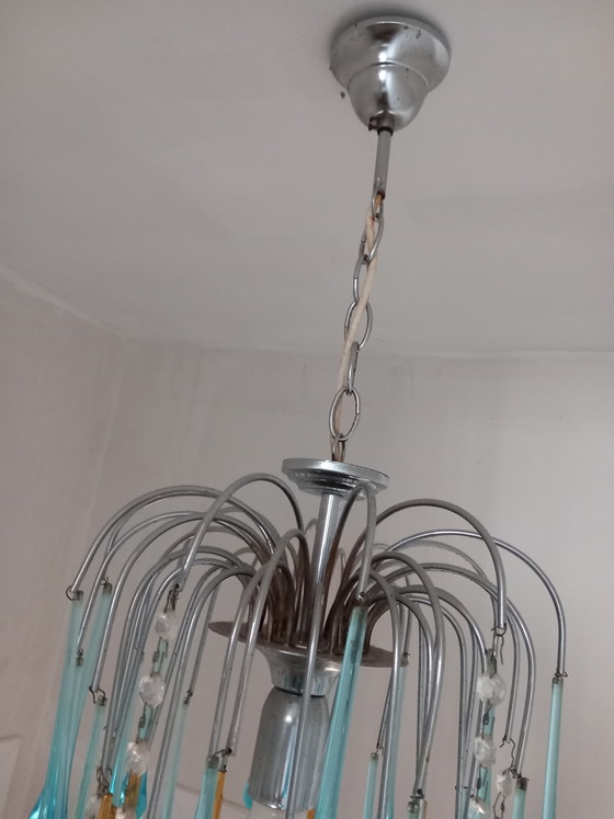 Lampadario in vetro di Murano Mid-Century – Paolo Venini, Crystal, Metal (photo 4 of 5)