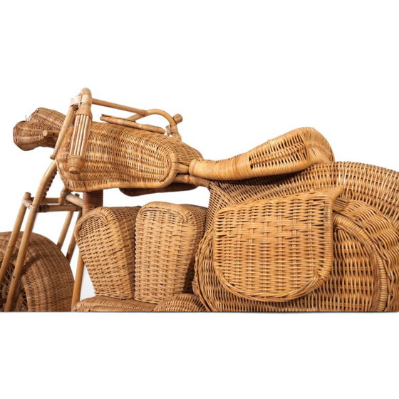 Escultura de motocicleta Harley-Davidson atribuida a Tom Dixon para Habitat en ratán, 1990 (photo 19 of 19)