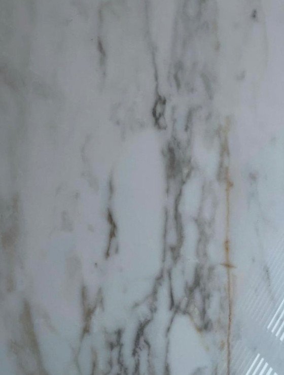 Image 1 of Dining table set (round) ceramic table + 4 swivel chairs with armrests