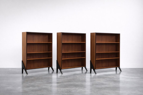 Image 1 of Libreria vintage in teak, stile scandinavo moderno di metà secolo, anni '60