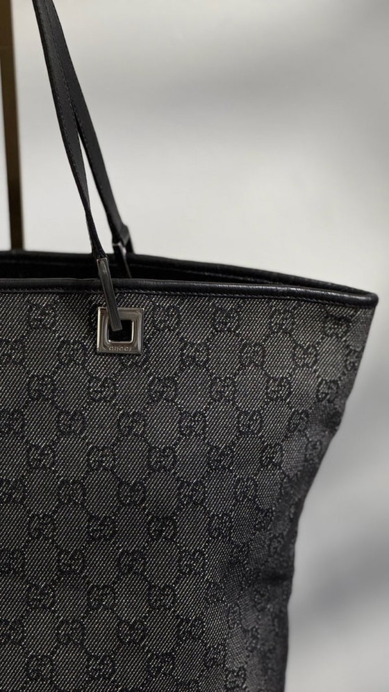 Image 1 of Bolso de lona gris de Gucci