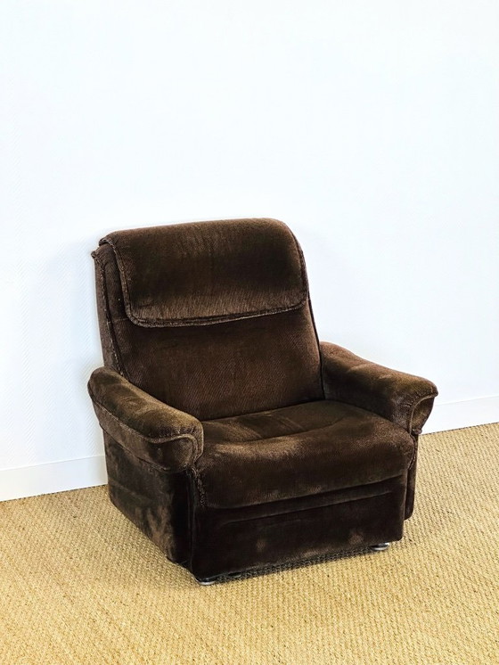 Image 1 of Ensemble de salon vintage en velours, 1960, Set de 3