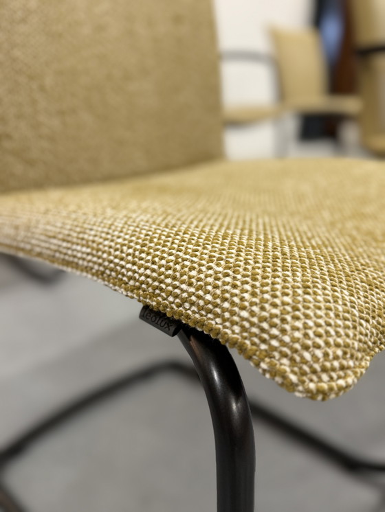 Image 1 of 6 chaises de salle à manger Leolux Freyr en tissu et cuir