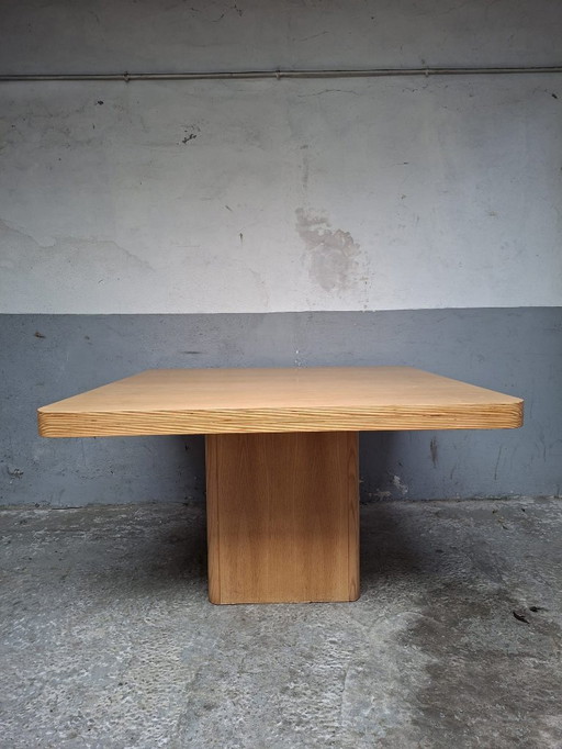 beech veneer square dining table