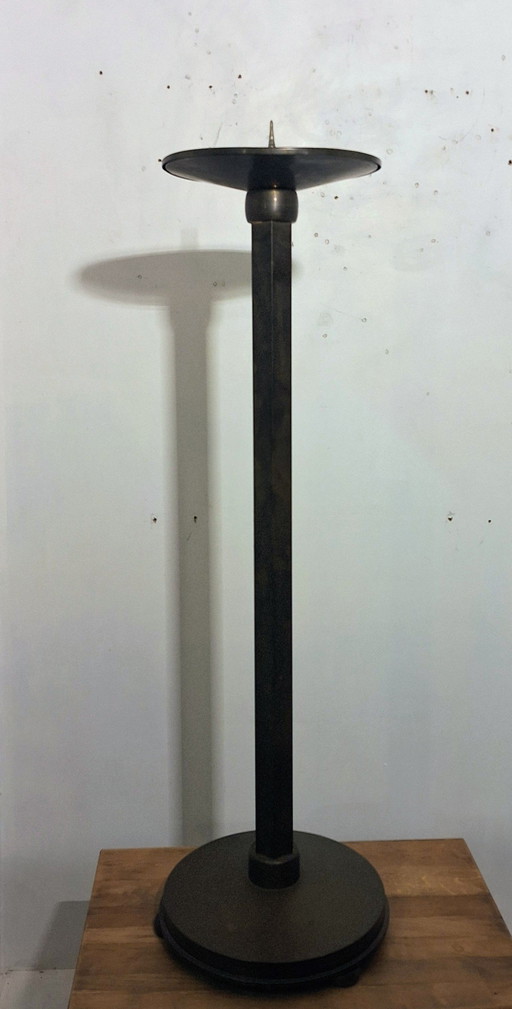 Church candlestick 1920 brass