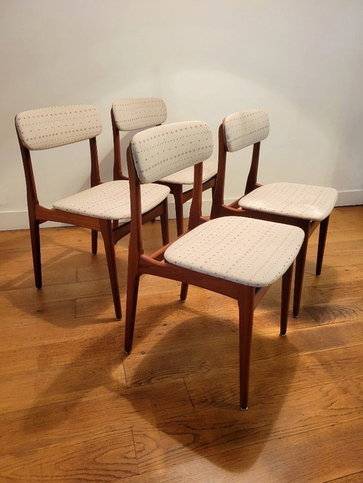 Set of 4 chairs by B. Rasmussen for Thorsø Møbelfabrik