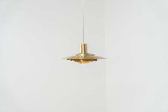 Image 1 of Early “P376” Brass Pendant Light by Jørgen Kastholm & Preben Fabricius for Nordisk Solar (Denmark, 1960s)