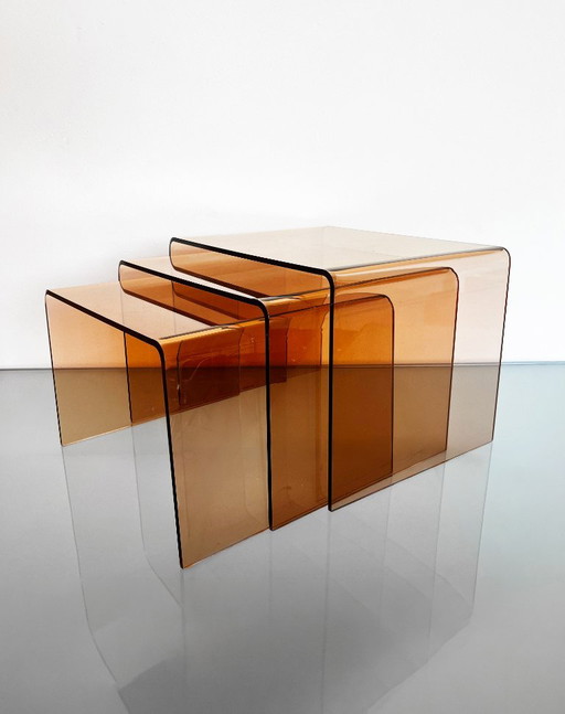 Vintage Roche Bobois Michel Dumas Mimiset Koperkleurig – salontafels, Plastic