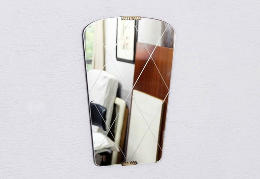 Specchio inciso a forma libera 1960