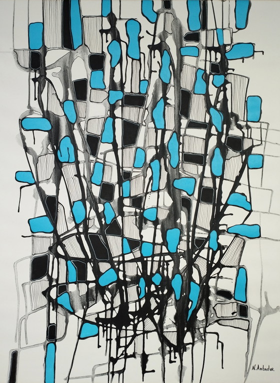 Image 1 of Natia Antadze Abstracte compositie XXL