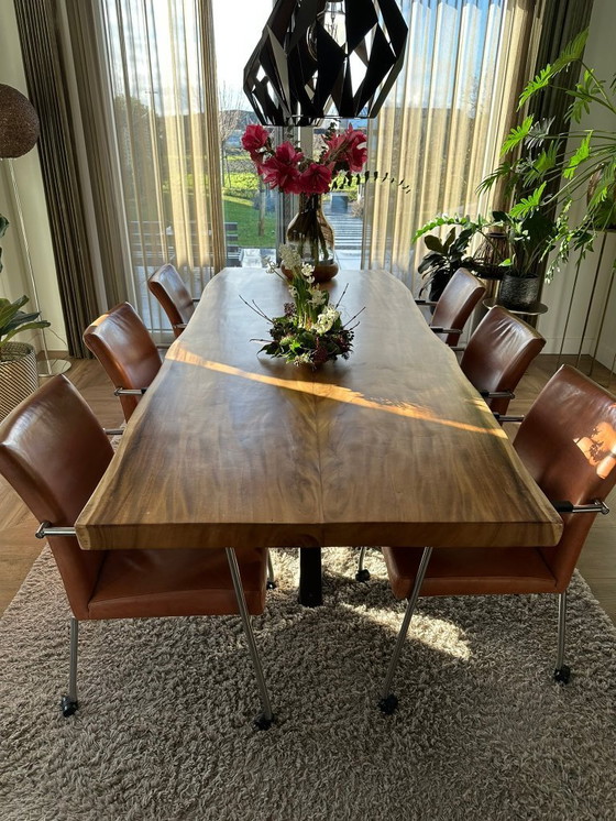 Image 1 of 6 chaises vintage en cuir