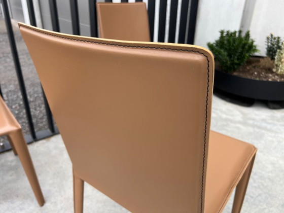 Image 1 of 6x Arper Norma leather chairs