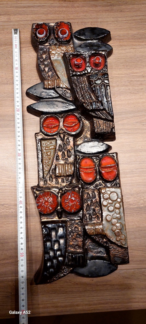 Périnèm Les Cinq Hiboux – wanddecoratie, Ceramic (photo 2 of 5)