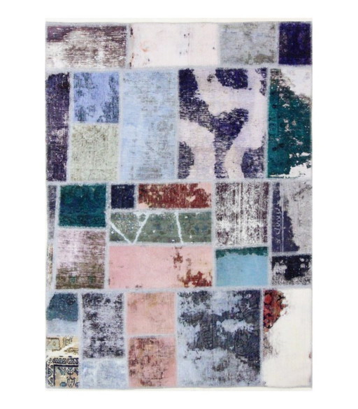 Oriental Hand-knotted Vintage Art Classic & Relief Design 199 x 164 cm Multi-Color
