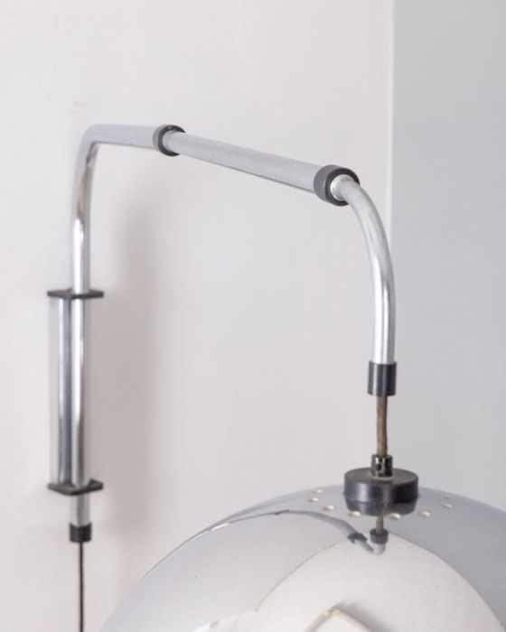 Image 1 of Verstelbare Wandlamp Vintage 70s Chroom Metaal Italiaans Design