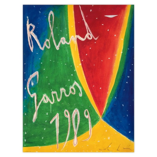 Affiches oficielles ROLAND-GARROS Nicola de Maria Poster 1989