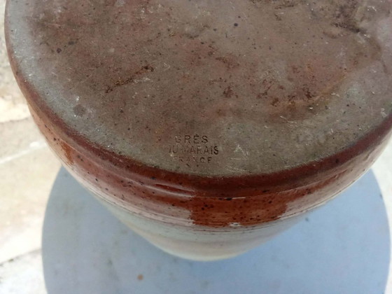 Image 1 of Große Steinzeugvase – signiert „Grès du Marais France“