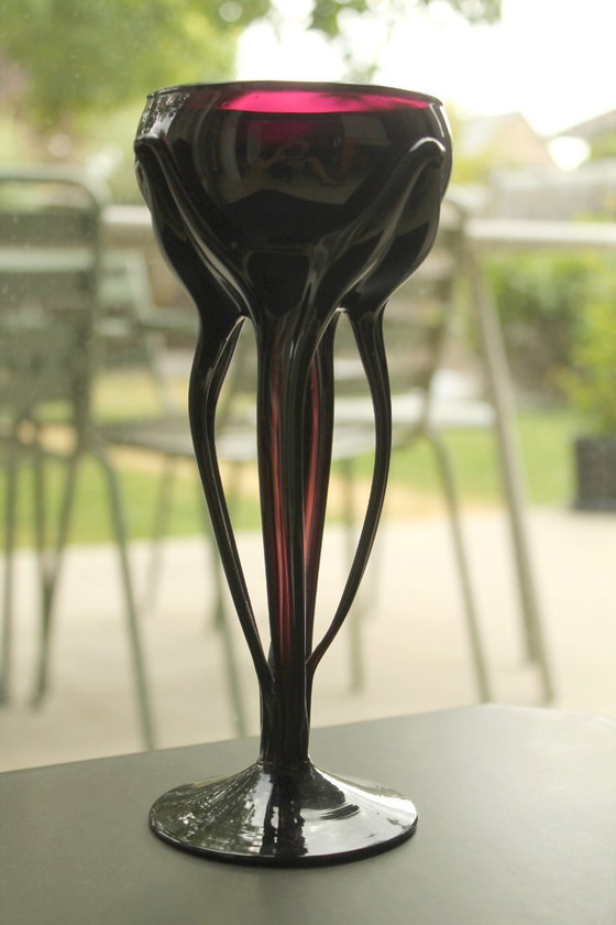 Jarrón de cristal polaco color amatista – Josefina Krosno (años 80) – Jarrones, Glass (photo 2 of 12)