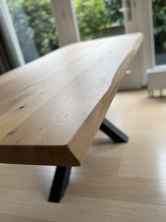 Prachtige Gardo Boomstamtafel 240 Cm + 6 Luxe Contiro Stoelen – Als Nieuw! – Eetkamerset, Wood (photo 12 of 15)