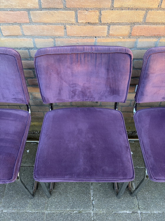 Image 1 of 7 Zuiver Ridge Rib Tubular Frame Chairs