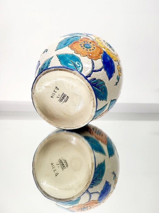 Image 1 of Boch Frères Keramis vase – decor D.2516 – ca. 1939 – Belgium