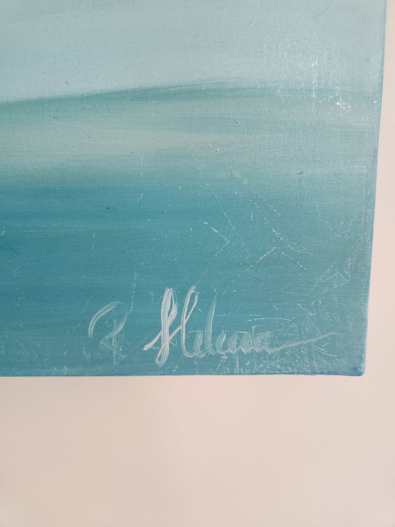 Image 1 of Beautiful Original Painting "In volo N°3" – Hiletia Romano (2023) with Certificate