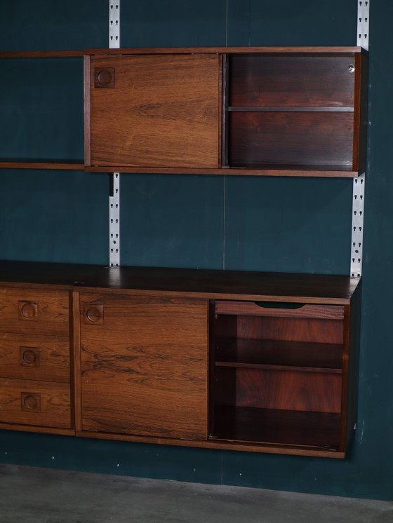 Image 1 of Albert Hansen rosewood chrome Danish wall system